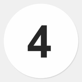 Adesivo 4 - número quatro
