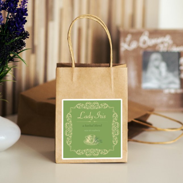 Adesivo 4 pcs Vintage chá ervanário personalizado (Criador carregado)