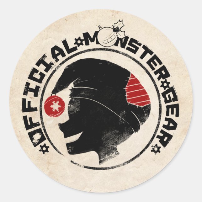 Adesivo 4 pequenos monstros - Logotipo de feriado nigel (Frente)