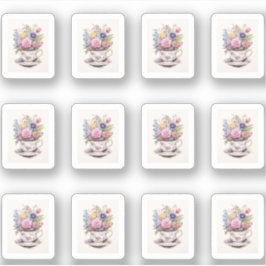 Adesivo 4 Taça de Flores