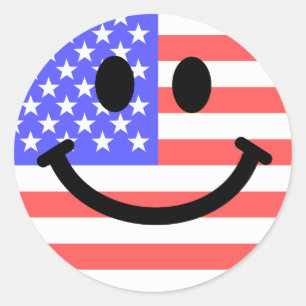Adesivo 4o da cara da bandeira americana de julho