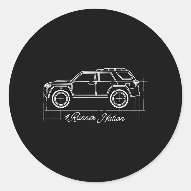Adesivo 4Runner Nation 5 Gen 4R Blueprint (Frente)