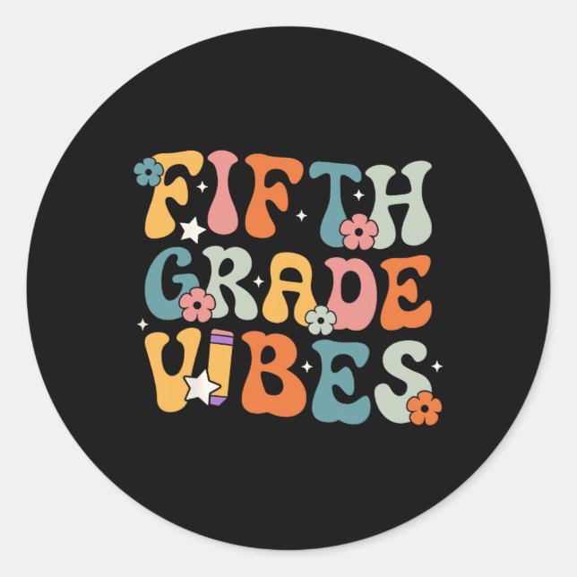 Adesivo 5º Grau Vibes De Volta À 5 Escolar T (Frente)