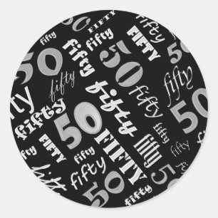 Adesivo 50ª Festa de aniversário