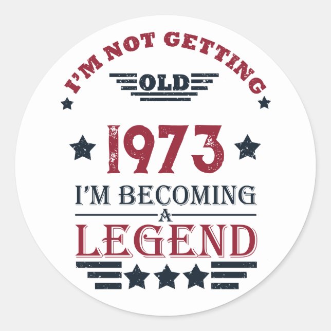 Adesivo 50ª festa de aniversário personalizada (Frente)