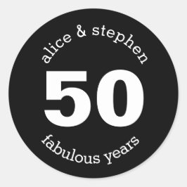 Adesivo 50º Aniversário 50 Anos Fabulosos