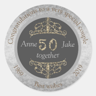 Adesivo 50º aniversário de casamento Presentes para Casa