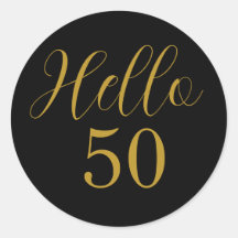 50º aniversário Dourado aniversário preto