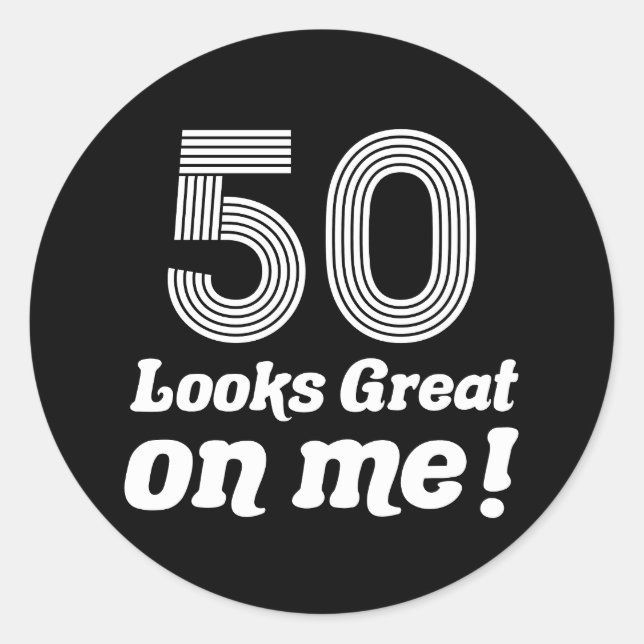 Adesivo 50º aniversário engraçado para ela (Frente)