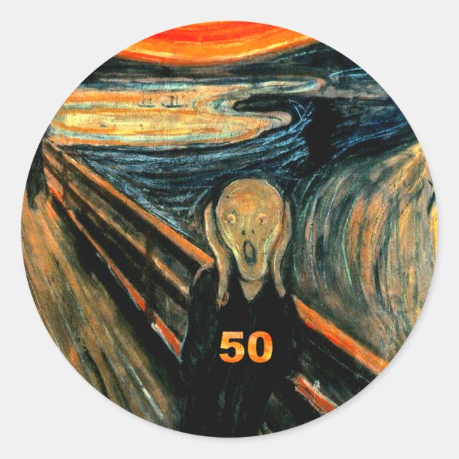 Adesivo 50º Aniversário Ofertas, O Gritar 50! (Frente)