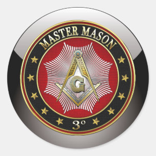 Adesivo [500] Mason Mestre - Quadrado do 3º Grau e Bússola