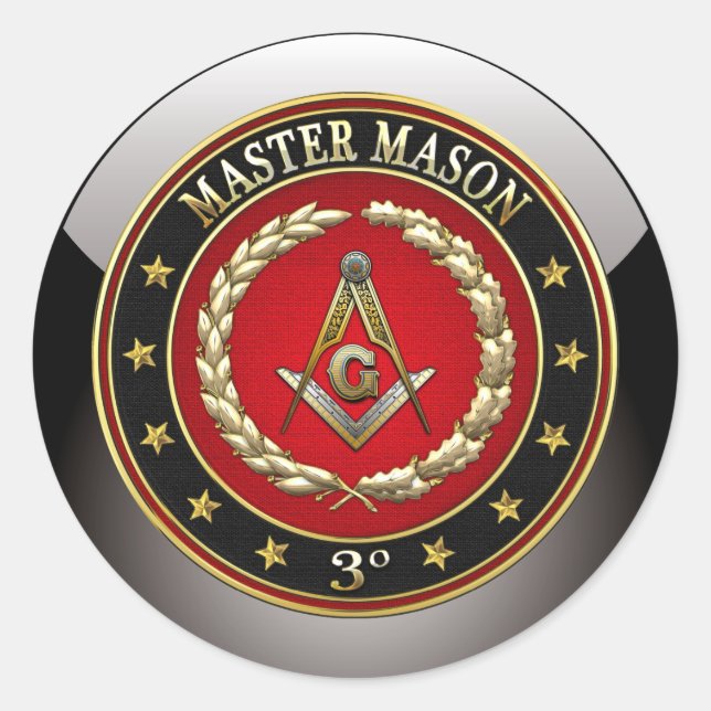 Adesivo [500] Master Mason, 3º Grau [Edição Especial] (Frente)