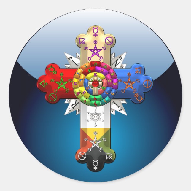 Adesivo [500] Rosy Cross (Rosa Croix) (Frente)