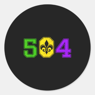 Adesivo 504 Carnaval de Mardi Gras New Orleans Louisiana H