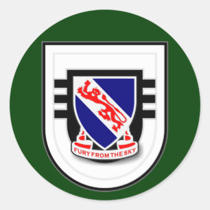 Adesivo 508th Regimento de infantaria - flash do batalhão