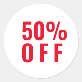 Adesivo 50% 50% OFF Discount Sale Sticker
