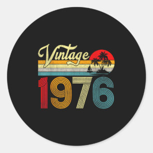 Adesivo 50 Anos de Idade Vintage 1976 50º Aniversário Home