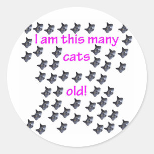 Adesivo 50 cabeças do gato velhas