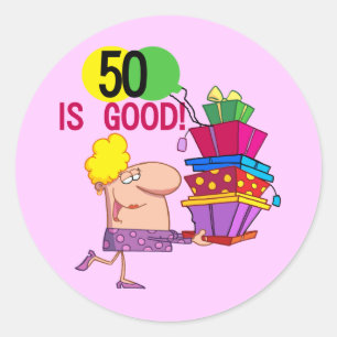 Adesivo 50 é Boas T-shirts e presentes