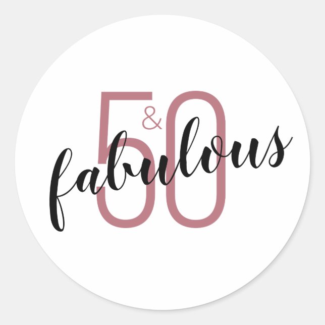 Adesivo 50 e Fabulosa 50ª Carta de Aniversário (Frente)