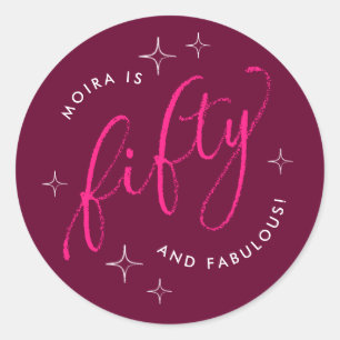 Adesivo 50 e Fabulosa Branca 50, Aniversário