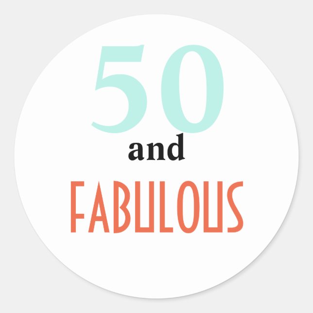 Adesivo 50 e fabuloso (Frente)
