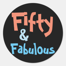 Adesivo 50 e fabuloso 50. º aniversário