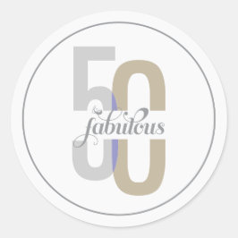 Adesivo 50 e fabuloso 50 anos Elegante