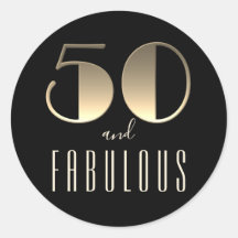 50 e Fabuloso Aniversário Preto e Dourado