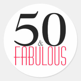 Adesivo 50 e Fabuloso | Tipografia 50.o Aniversário