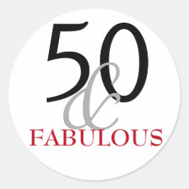 Adesivo 50 e Fabuloso | Tipografia 50.o Aniversário