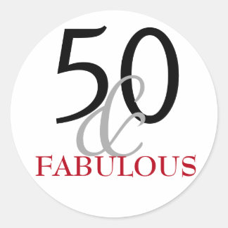 Adesivo 50 e Fabuloso | Tipografia 50.o Aniversário