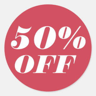 Adesivo 50% OFF Personalizar texto