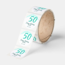 50th birthday add name date year green pastel bold