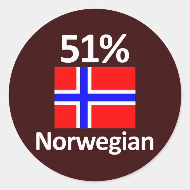 Adesivo 51% Norueguês (Frente)