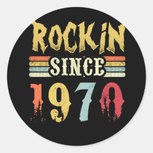 Adesivo 52 Year Old Classic Rock 1970 52nd Birthday