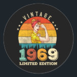 Adesivo 53 Year Old 1969 Vintage Women 53rd Birthday Gift<br><div class="desc">Birthday Design For anyone who's horoscope say difficult & Stubborn But totally worth.Wear it with pride at work,  school gym perfect to pair with shorts,  leggings or jeans for a casual yet trendy Look</div>