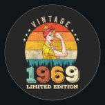Adesivo 53 Year Old 1969 Vintage Women 53rd Birthday Gift<br><div class="desc">Birthday Design For anyone who's horoscope say difficult & Stubborn But totally worth.Wear it with pride at work,  school gym perfect to pair with shorts,  leggings or jeans for a casual yet trendy Look</div>