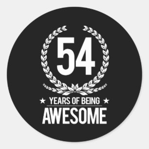 Adesivo 54th Aniversário (54 anos de ser impressionantes)