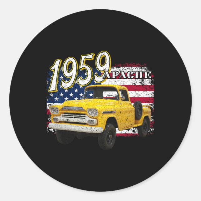 Adesivo 59 Apache Caminhão 4 De Julho Americano (Frente)