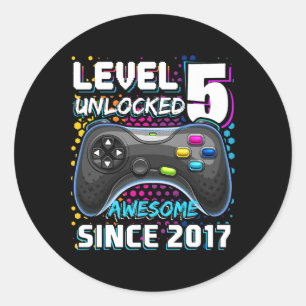 Adesivo 5 5 do Jogo de Vídeo 2017 Desbloqueado Aniversário