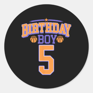 Adesivo 5 Birthday Boy Basball De Mais De 5 Anos