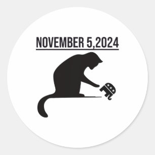 Adesivo 5 De Novembro De 2024 A Revolução Dos Gatos Para M