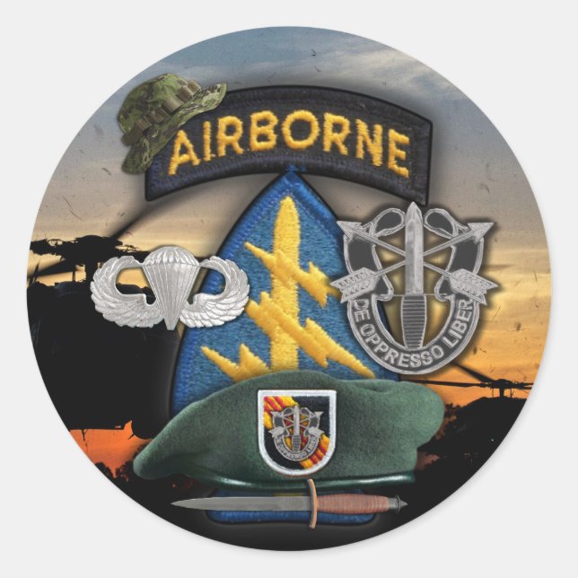 Adesivo 5 Especial força Green Berets lrp nam Sticker (Frente)
