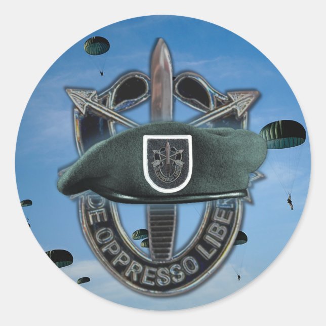 Adesivo 5 Especial força veteranos verdes de Beretas adesi (Frente)