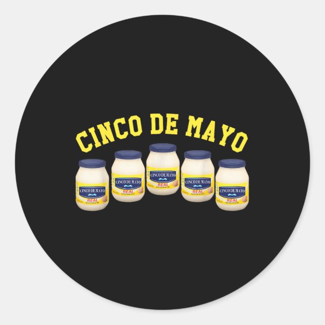 Adesivo 5 Mayonnaise Jars Funny Cinco De Mayo (Frente)