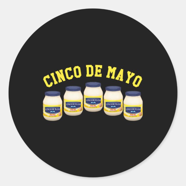 Adesivo 5 Mayonnaise Jars Funny Cinco De Mayo (Frente)