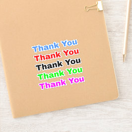 Adesivo 5 Minimalista e colorido simples Obrigado