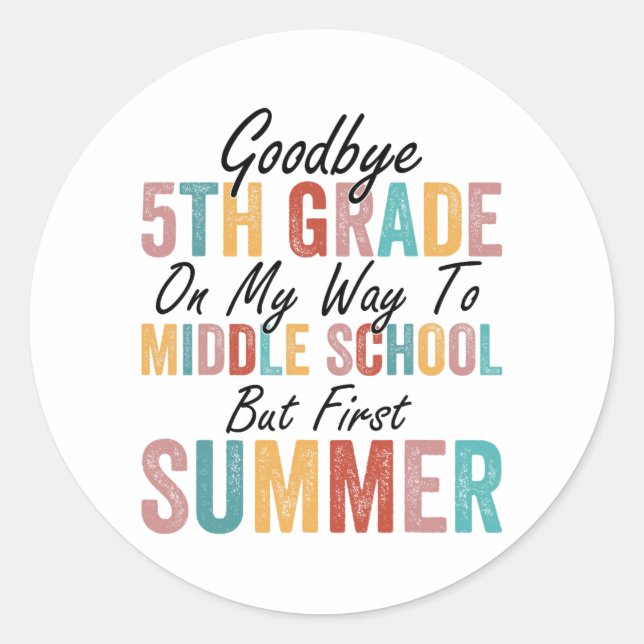 Adesivo 5 No Meu Caminho Para O Ensino Médio, Mas Primeira (Frente)