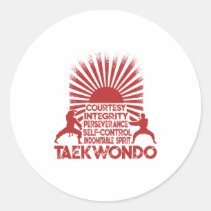 Adesivo 5 Tenets De Taekwondo